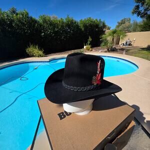 Vintage Resistol Cody S276 7 1/4 Beaver Quality Black Cowboy Hat Stagecoach